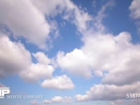 青空と雲の微速度撮影 空のみ　左から右