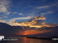 瀬戸内海の夕焼け　微速度撮影 日が沈んでからも赤く焼けます