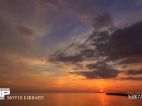 瀬戸内海の夕焼け　微速度撮影 日が沈んでからも赤く焼けます