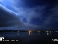 富士山の夜景　微速度撮影 雲の動きが幻想的です　高速バージョン