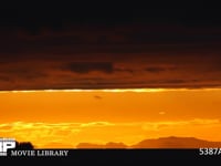 瀬戸内海の日没　微速度撮影 サンセットの望遠撮影