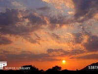 夕焼けと雲　微速度撮影 西向き　南の風