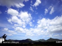 青空と雲の微速度撮影 北向き　北の風