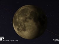月イメージ　CG 流星あり