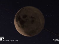 月イメージCG　三日月　 流星あり