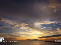 瀬戸内海の夕焼け（微速度撮影 4K） 湿度の高い夏の夕焼け