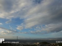 淡路島からみた明石海峡（微速度撮影 4K） 明石海峡の夕暮れです　風が強く不安定で雲の多い日でした