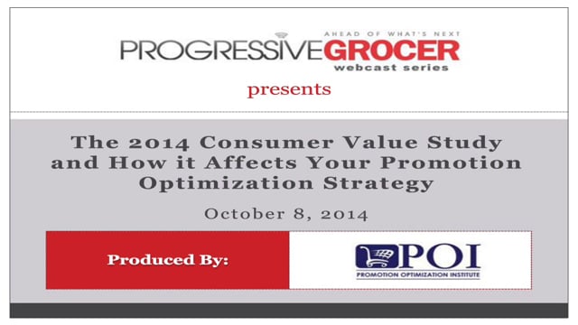 2014 Consumer Value Study (10/08/2014)