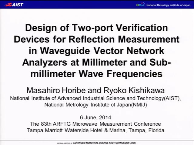 Design of Two-Port Verification Devices for Reflection Measurement in Waveguide VNAs at Millimeter Wave [ARFTG83, Horibe]