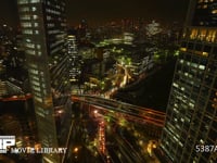 東京タイムラプス4K（微速度撮影） 汐留高層ビルから　東京の夜景と自動車の流れ　60fps　サンプル動画は30fps