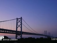 瀬戸大橋の夜明け4K（微速度撮影） 与島からみた瀬戸大橋の夜明け　60fps　サンプル動画は30fps