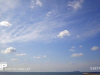 夕暮れ時の瀬戸内海の雲　4K微速度撮影 風が強くて冬らしい雲の流れです