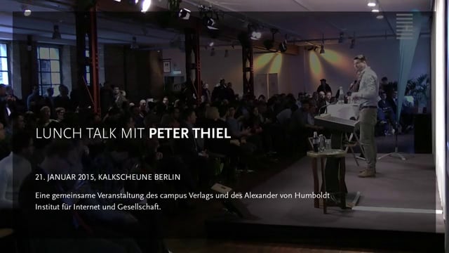 Lunch Talk mit Peter Thiel