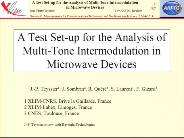 A Test Set-up for the Analysis of Multi-Tone Intermodulation in Microwave Devices