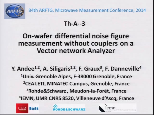 On-Wafer Differential Noise Figure Measurement Without Couplers on a Vector Network Analyzer [ARFTG84, Andee]