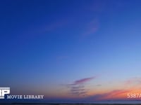 筋雲の夕焼け　　微速度撮影　4K 穏やかな瀬戸内海の夕焼け