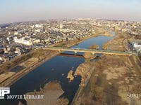 空撮　冬の河川から住宅地 DJI Phatom2 vision+による空撮映像　720p 60fps