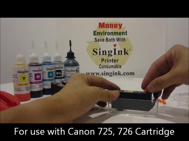 Refill video for Canon cartridge 725, 726