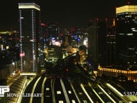 東京駅周辺　俯瞰　夜景　微速度撮影 ホテルメトロポリタン丸の内30階より撮影