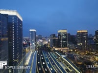 東京駅周辺　俯瞰　夕景から夜景へ変化　微速度撮影 ホテルメトロポリタン丸の内30階より撮影　17：30〜20：15