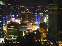 東京駅周辺　俯瞰　夜景アップ　微速度撮影 ホテルメトロポリタン丸の内30階より撮影