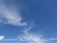 青空と巻雲　4K微速度撮影 高層のカギ状巻雲