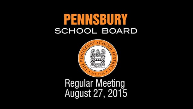 Pennsbury School Board Meeting for August 27, 2015