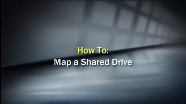 Map A Shared Drive