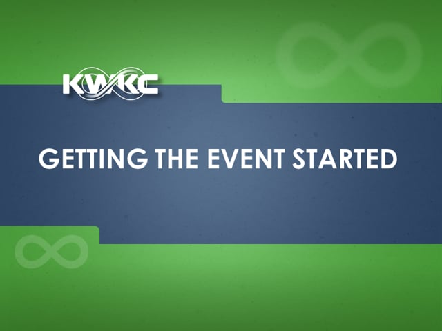 Getting the Event Started
