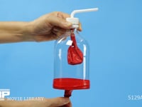 肺の模型 ペットボトルとゴム風船