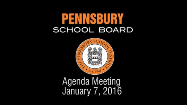 Pennsbury School Board Meeting for January 7, 2016