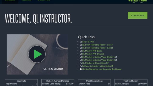 Creating Your First Event