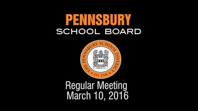 Pennsbury School Board Meeting for March 10, 2016
