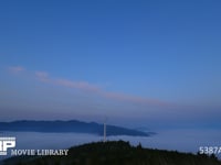 雲海と風力発電　夜明け　4Kタイムラプス 大豊町で撮った夜明けの雲海（5月）です