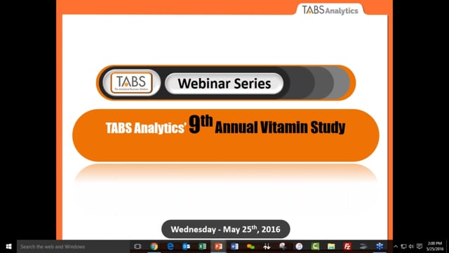 TABS 9th Annual Vitamin Study (05/20/2016)