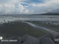 沖縄県泡瀬の干潟　01 沖縄県泡瀬の干潟の風景　DCI 4K　フィックス撮影
