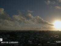 高台から望む朝の町並み (DCI 4K) DCI 4K　リアルタイム　フィックス撮影