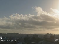 高台から望む朝の町並み (DCI 4K) DCI 4K　リアルタイム　フィックス撮影