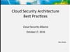 CSA Summit at SecTor 2016 - Alex Woda - Cloud Security Architecture, Best Practices