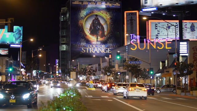 Doctor Strange - Sunset Blvd Projection Billboard