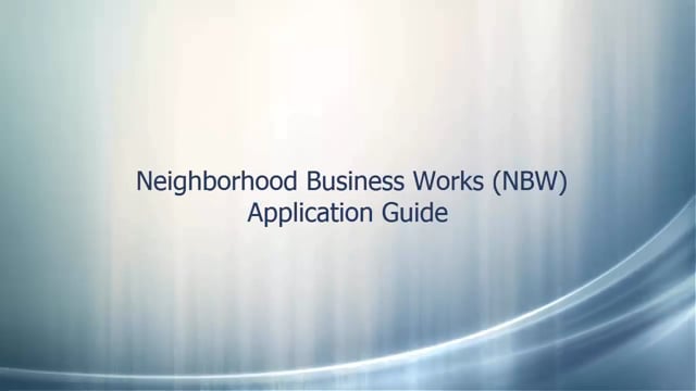Neighborhood Business Works Application Guide