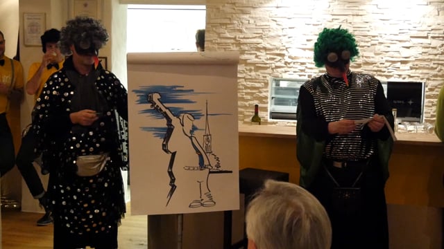 Schnitzelbänke der Stächmugge an der Beize-Fasnacht 2017 im Restaurant Renner in Amriswil