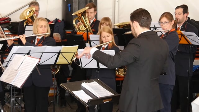Stadtharmonie Amriswil kurz vor der jährlichen Unterhaltungsshow