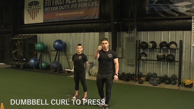 Dumbbell Curl to Press