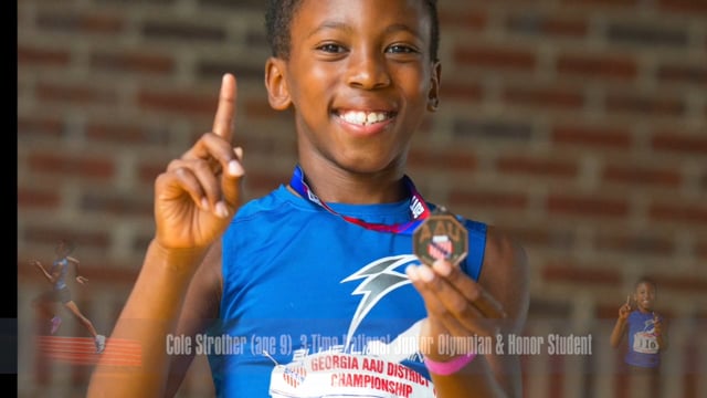 Cole Strother (age 9) 100, 200, 400, 800 meters - Blue Lightning Track Club