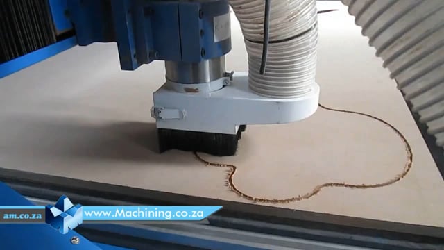 Machining Video: EasyRoute CNC Router with Vacuum Table and Dust Collector for Supawood Cutting with Upcut Spiral Router Bit