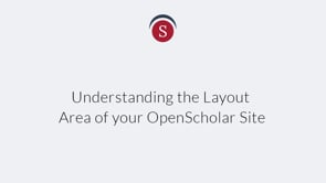 Understanding the Layout Area of your OpenScholar Site on Vimeo