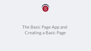 Understanding the Basic Page App and Creating a Basic Page on Vimeo