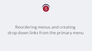 Reordering Menus and Creating Drop-down links from the Primary Menu on Vimeo