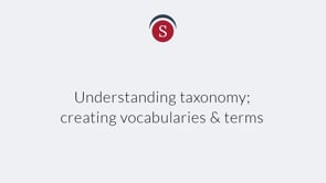 Understanding taxonomy; creating vocabularies and terms on Vimeo